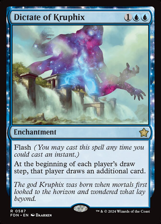 MTG Card Title: Dictate of Kruphix FDN/587