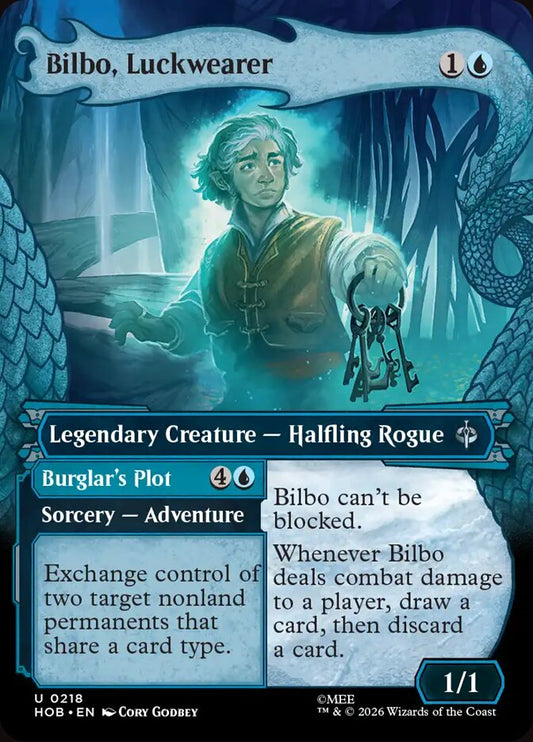 MTG Card Title: Bilbo, Luckwearer // Burglar's Plot HOB/218