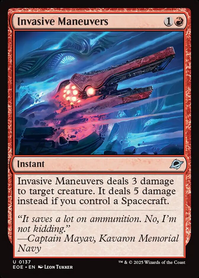 MTG Card Title: Invasive Maneuvers EOE/137