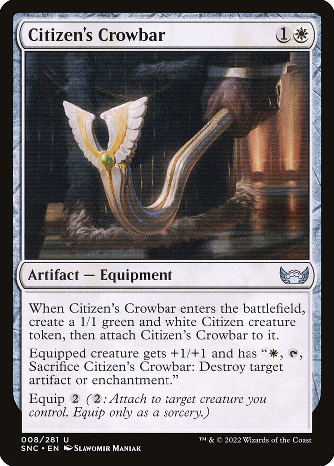 MTG Card Title: Citizen's Crowbar SNC/8