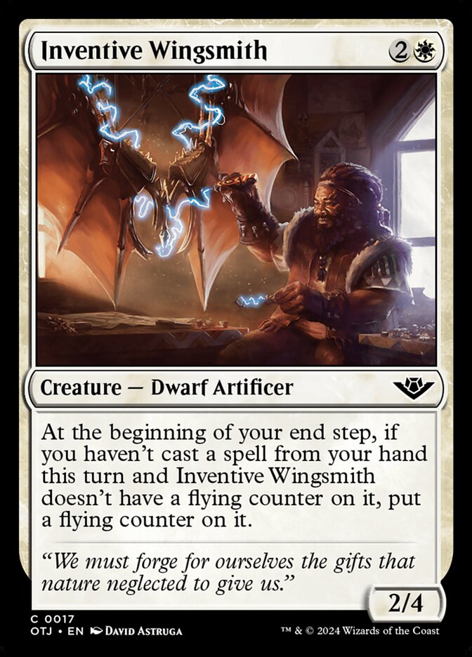 MTG Card Title: Inventive Wingsmith OTJ/17