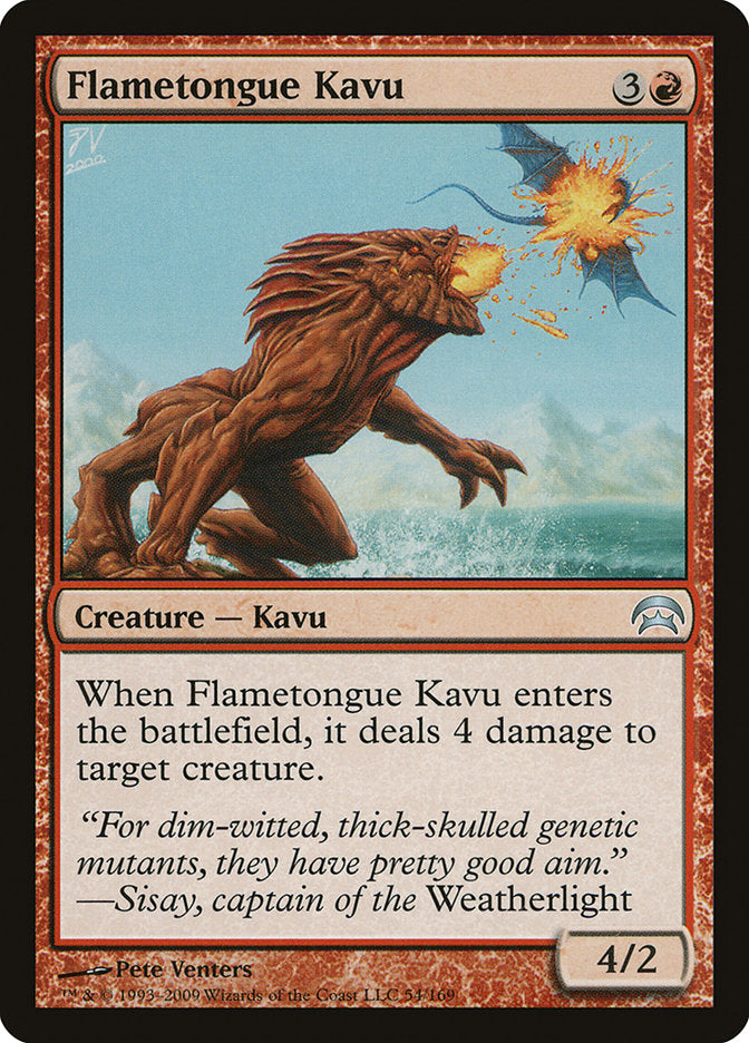 MTG Card Title: Flametongue Kavu HOP/54