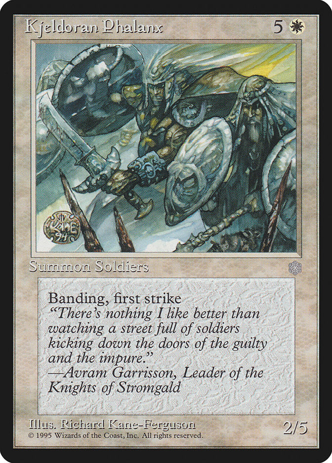 MTG Card Title: Kjeldoran Phalanx ICE/37