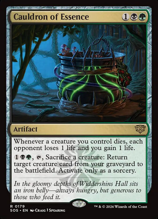 MTG Card Title: Cauldron of Essence SOS/179
