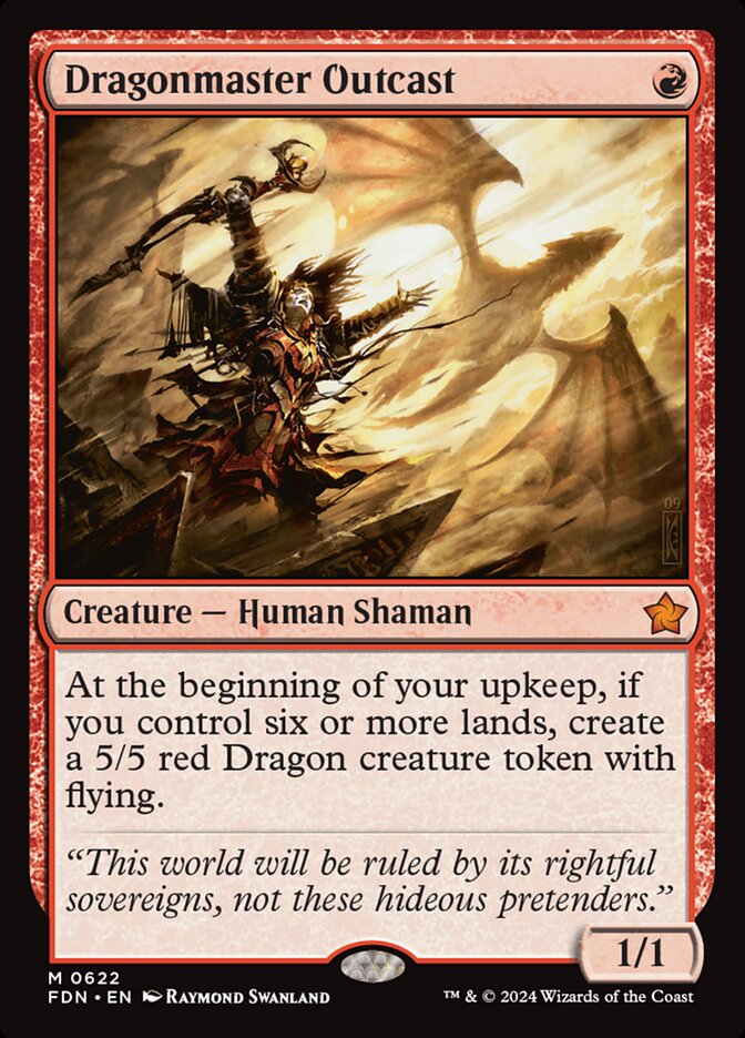 MTG Card Title: Dragonmaster Outcast FDN/622