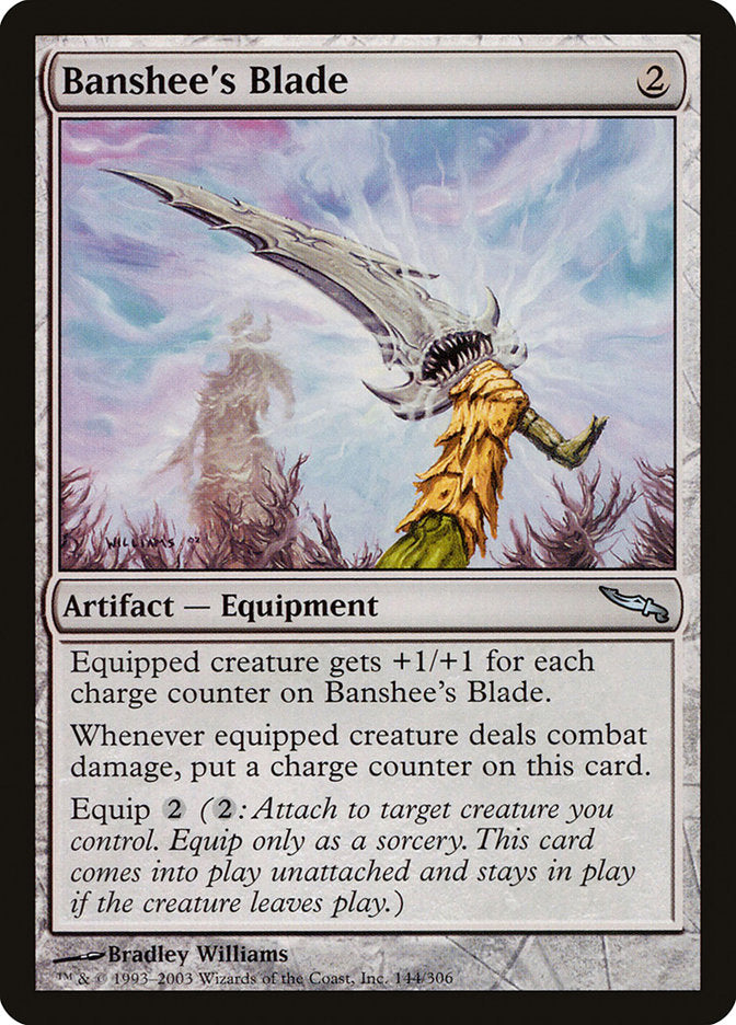 MTG Card Title: Banshee's Blade MRD/144