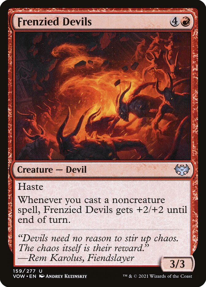 MTG Card Title: Frenzied Devils VOW/159