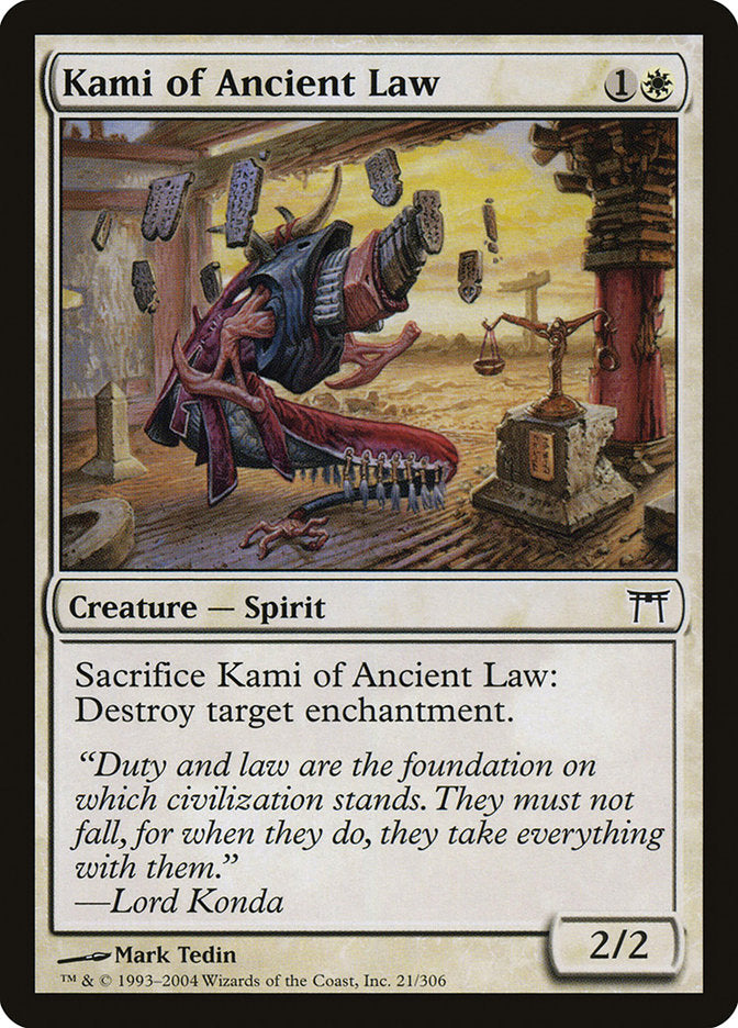 MTG Card Title: Kami of Ancient Law CHK/21