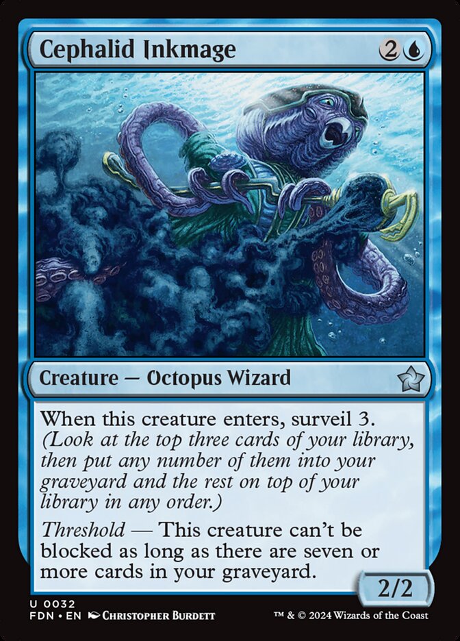 MTG Card Title: Cephalid Inkmage FDN/32