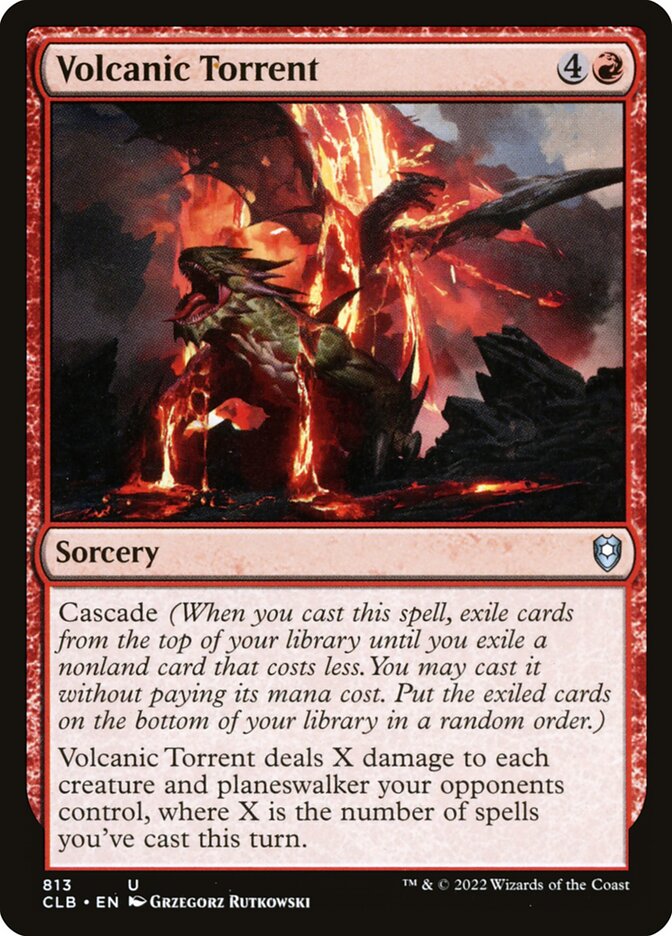 MTG Card Title: Volcanic Torrent CLB/813