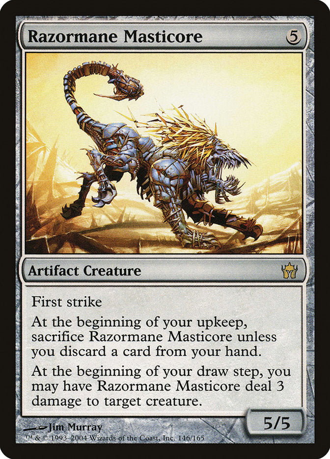 MTG Card Title: Razormane Masticore 5DN/146