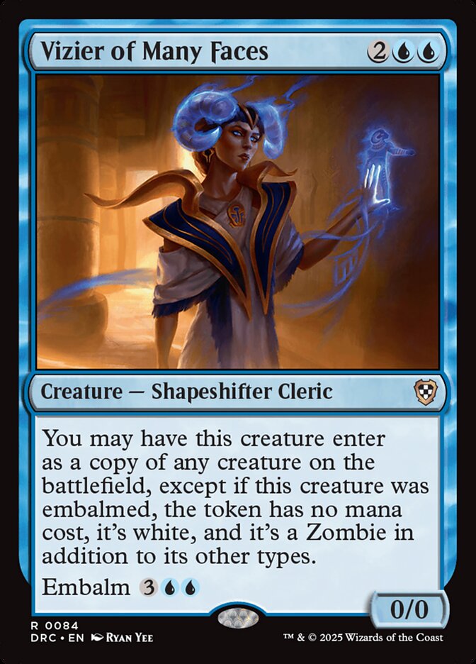 MTG Card Title: Vizier of Many Faces DRC/84