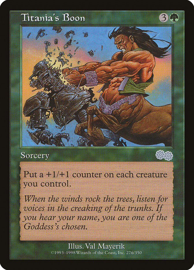 MTG Card Title: Titania's Boon USG/276
