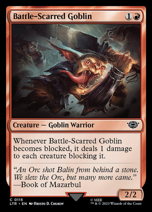 MTG Card Title: Battle-Scarred Goblin LTR/115