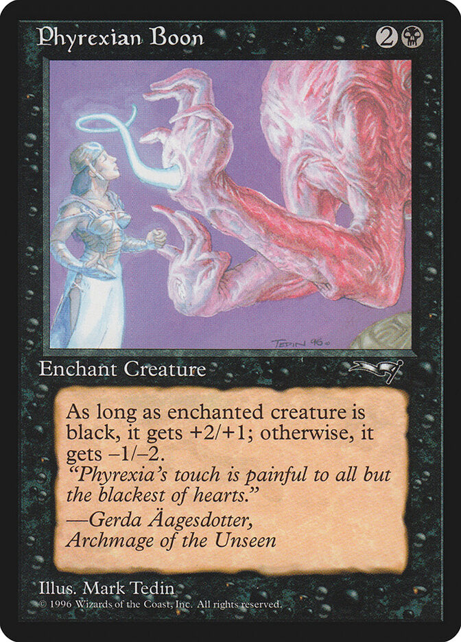 MTG Card Title: Phyrexian Boon ALL/58a