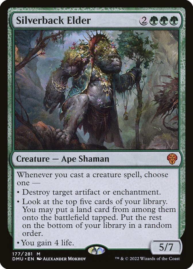 MTG Card Title: Silverback Elder DMU/177