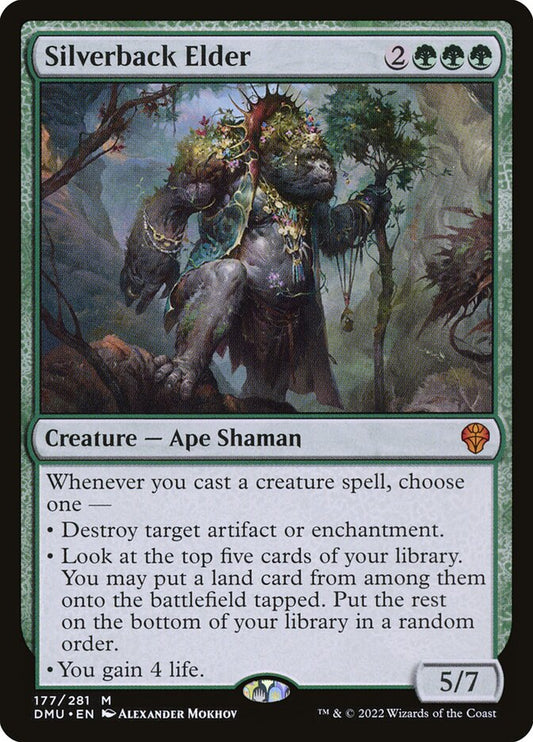 MTG Card Title: Silverback Elder DMU/177