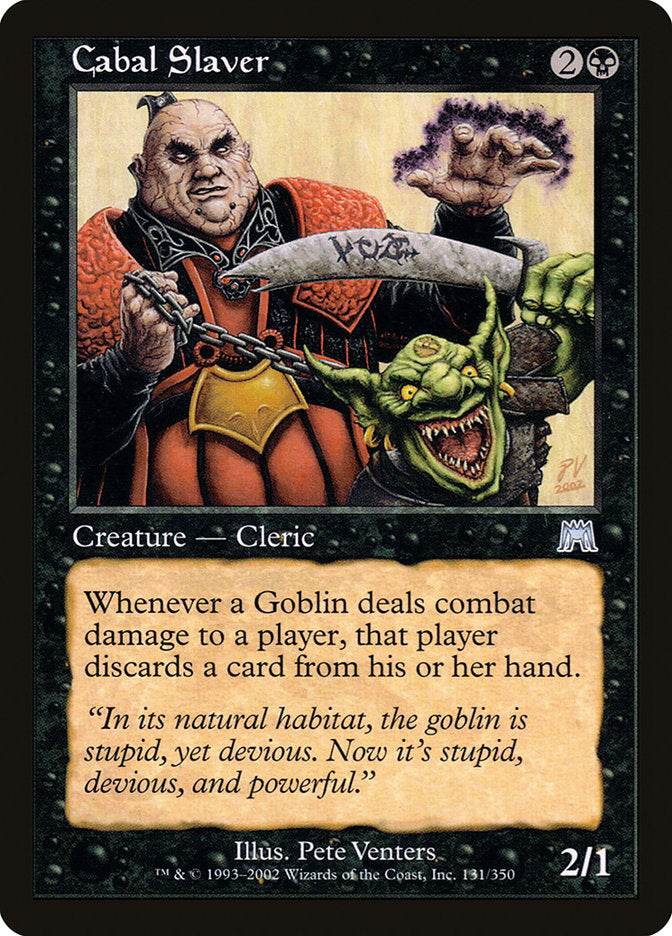 MTG Card Title: Cabal Slaver ONS/131