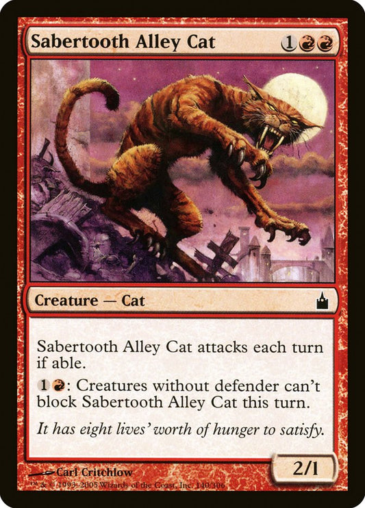 MTG Card Title: Sabertooth Alley Cat RAV/140