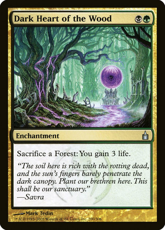 MTG Card Title: Dark Heart of the Wood RAV/200