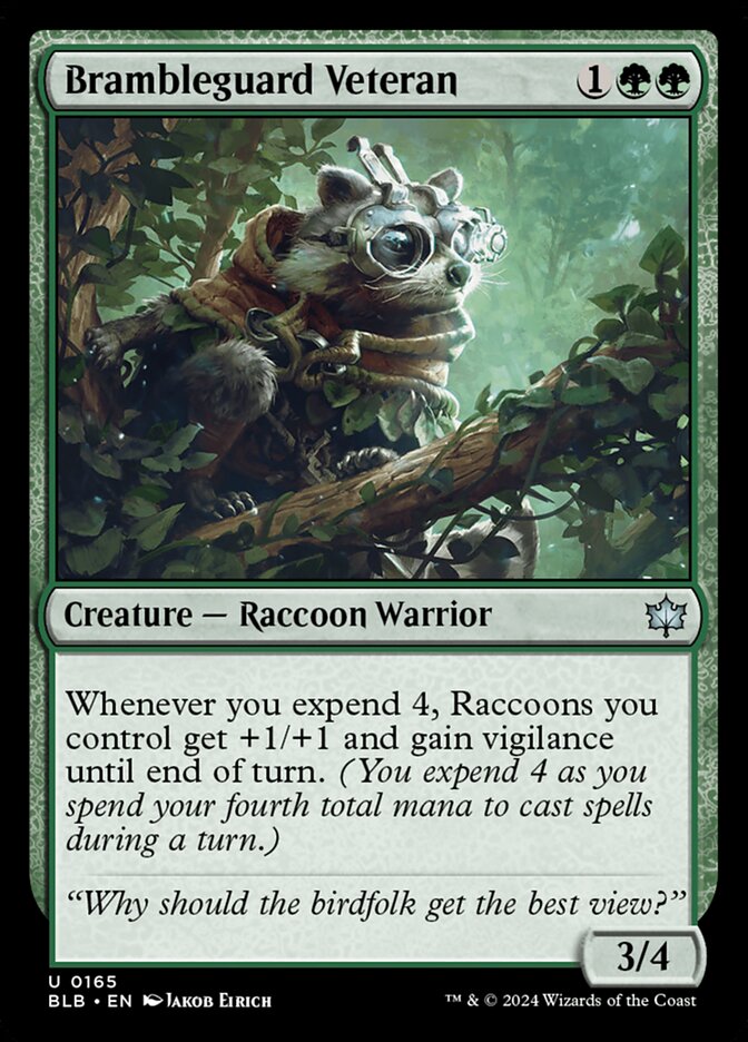 MTG Card Title: Brambleguard Veteran BLB/165