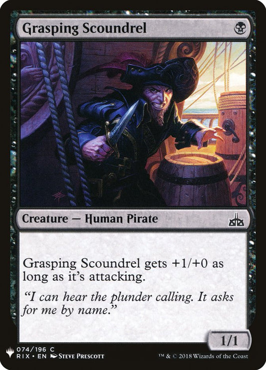 MTG Card Title: Grasping Scoundrel PLST/RIX-74
