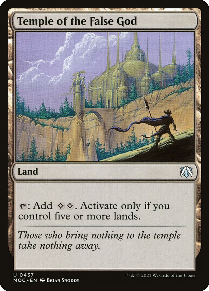 MTG Card Title: Temple of the False God MOC/437