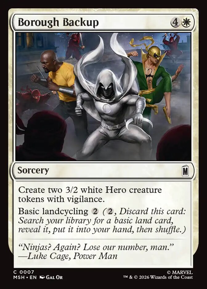 MTG Card Title: Borough Backup MSH/7