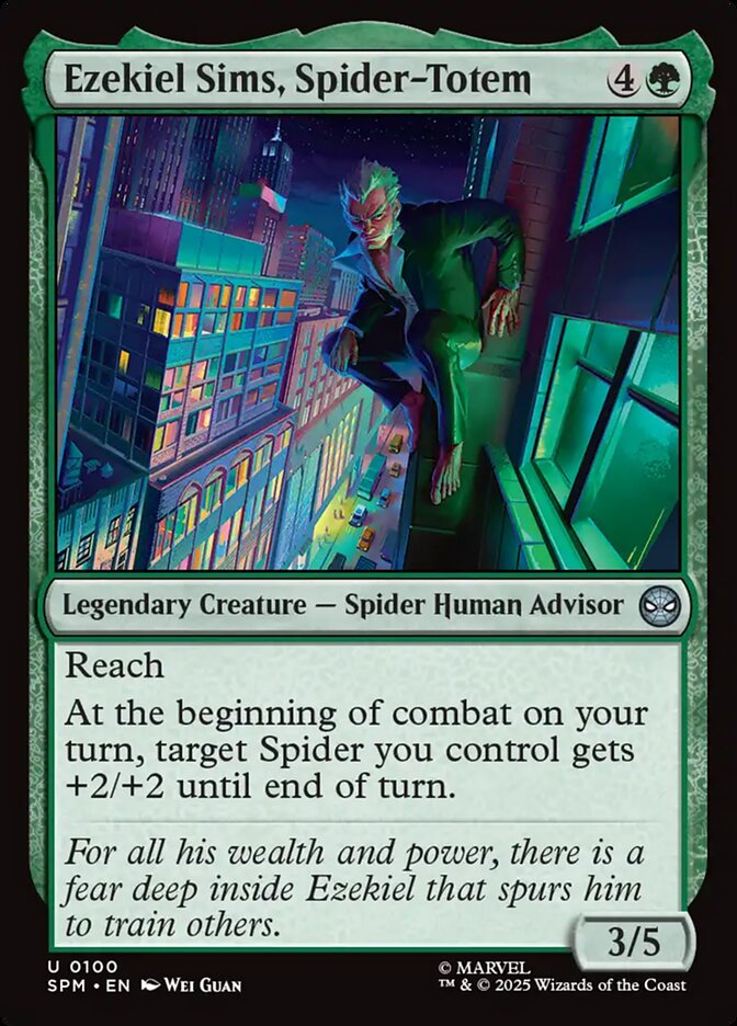MTG Card Title: Ezekiel Sims, Spider-Totem SPM/100