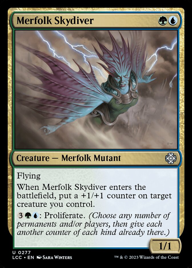 MTG Card Title: Merfolk Skydiver LCC/277