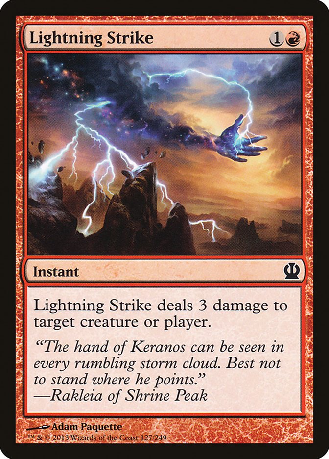 MTG Card Title: Lightning Strike THS/127