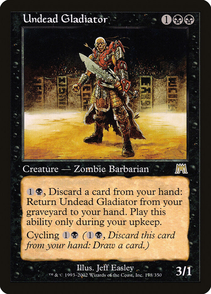 MTG Card Title: Undead Gladiator ONS/178