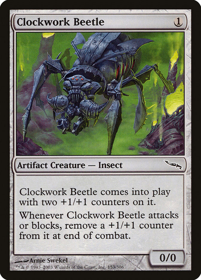 MTG Card Title: Clockwork Beetle MRD/153