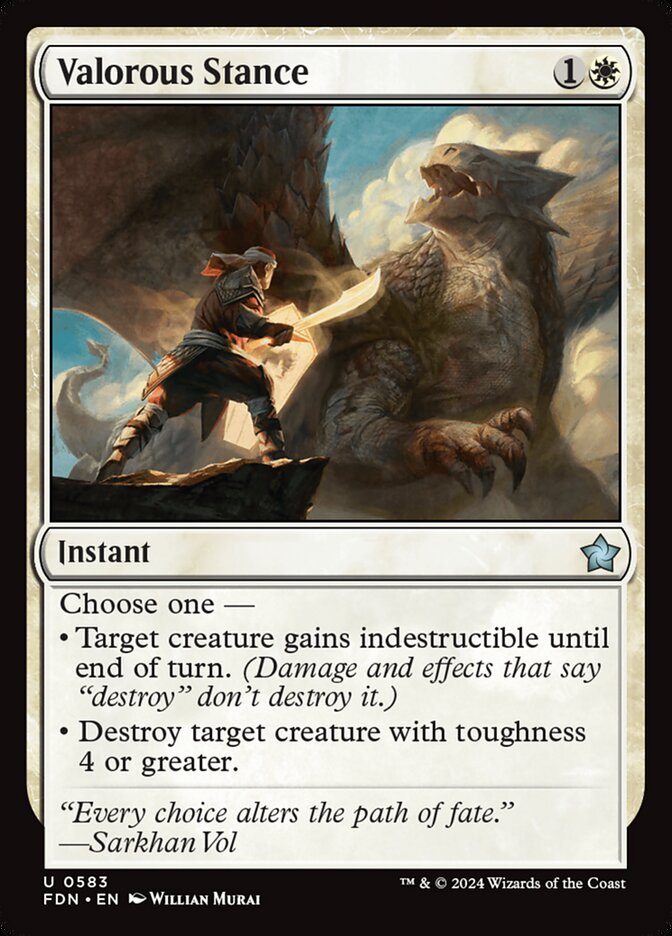 MTG Card Title: Valorous Stance FDN/583