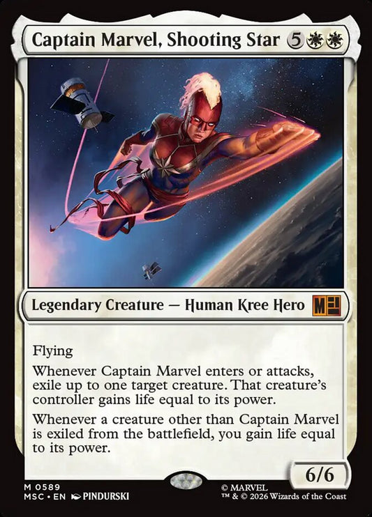 MTG Card Title: Captain Marvel, Shooting Star MSC/589