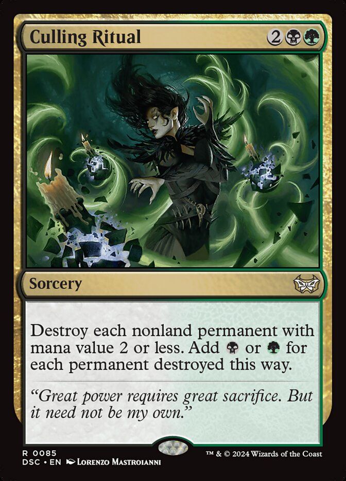MTG Card Title: Culling Ritual DSC/85