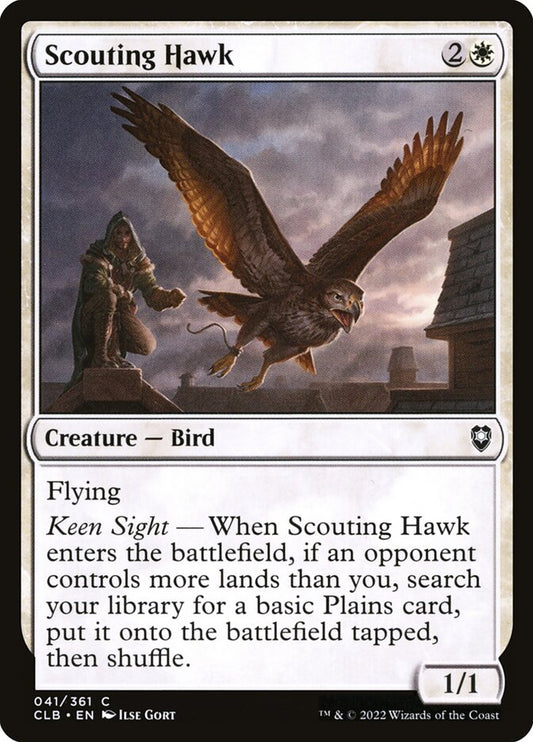 MTG Card Title: Scouting Hawk CLB/41