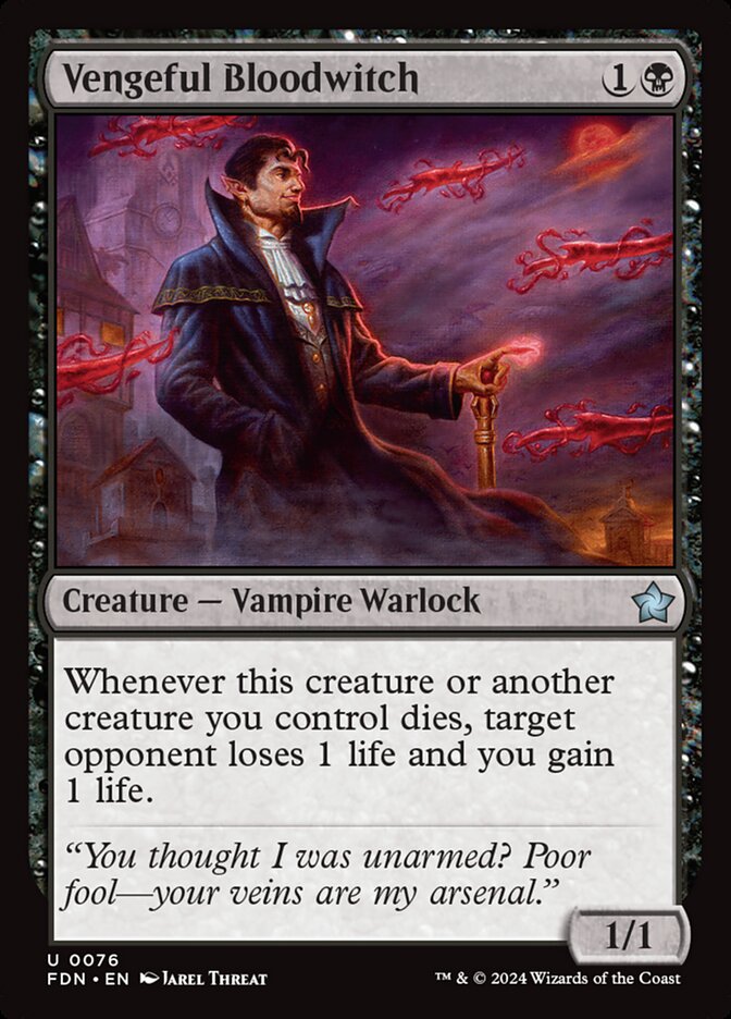 MTG Card Title: Vengeful Bloodwitch FDN/76