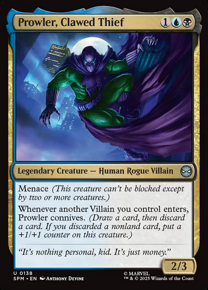 MTG Card Title: Prowler, Clawed Thief SPM/138