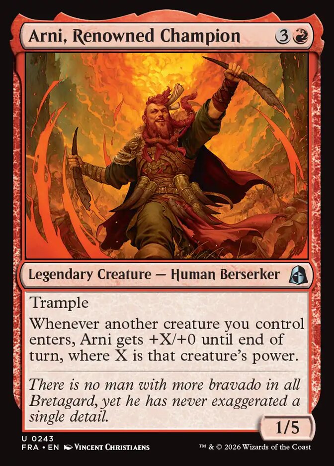 MTG Card Title: Arni, Renowned Champion FRA/243