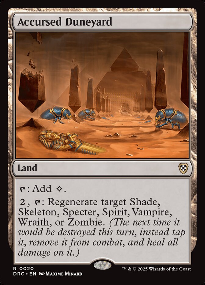 MTG Card Title: Accursed Duneyard DRC/20