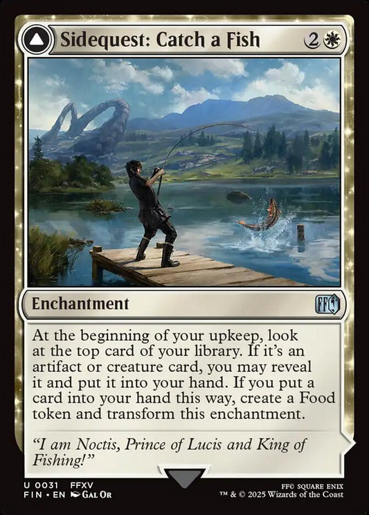MTG Card Title: Sidequest: Catch a Fish // Cooking Campsite FIN/31