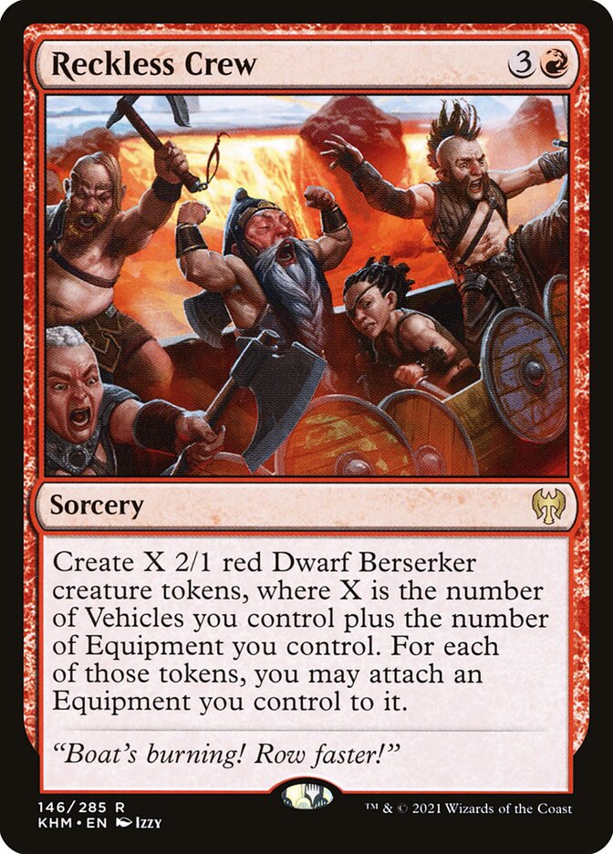 MTG Card Title: Reckless Crew KHM/146