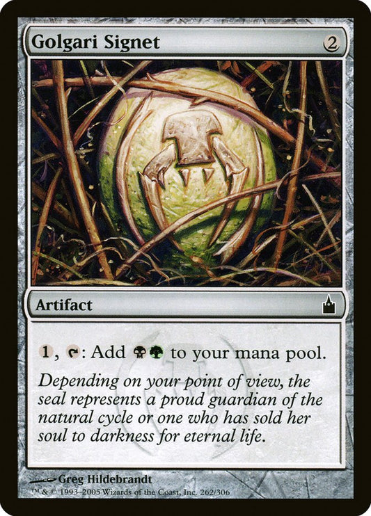 MTG Card Title: Golgari Signet RAV/262