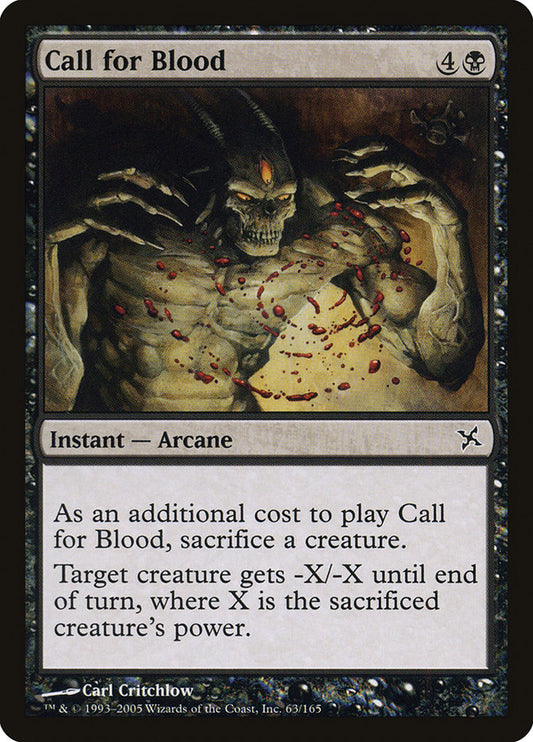 MTG Card Title: Call for Blood BOK/63
