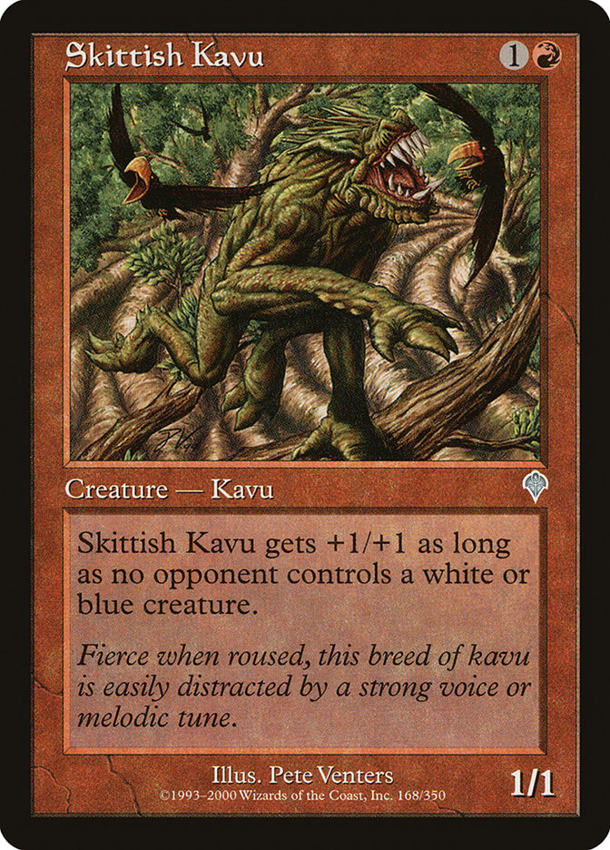 MTG Card Title: Skittish Kavu INV/168