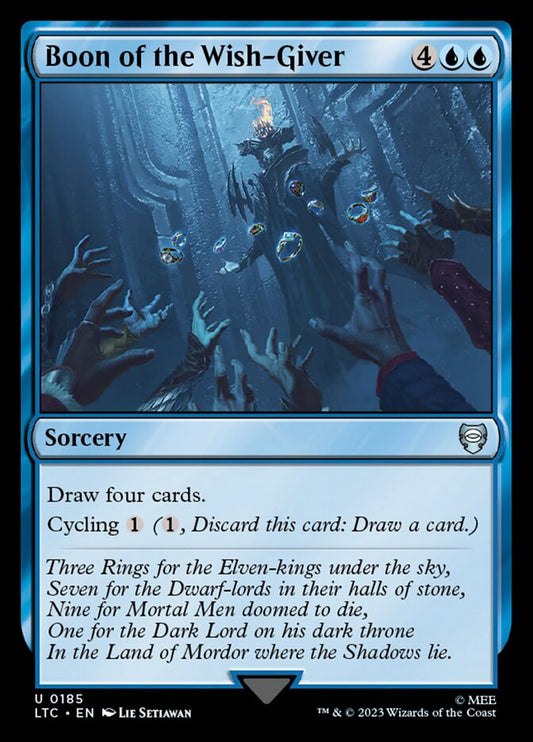 MTG Card Title: Boon of the Wish-Giver LTC/185