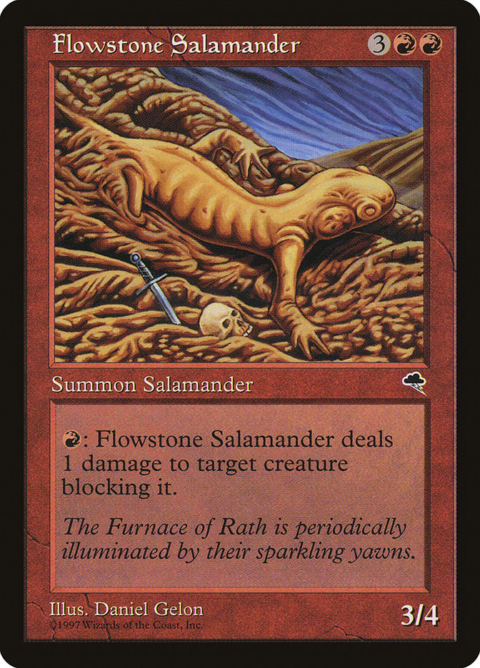 MTG Card Title: Flowstone Salamander TMP/175