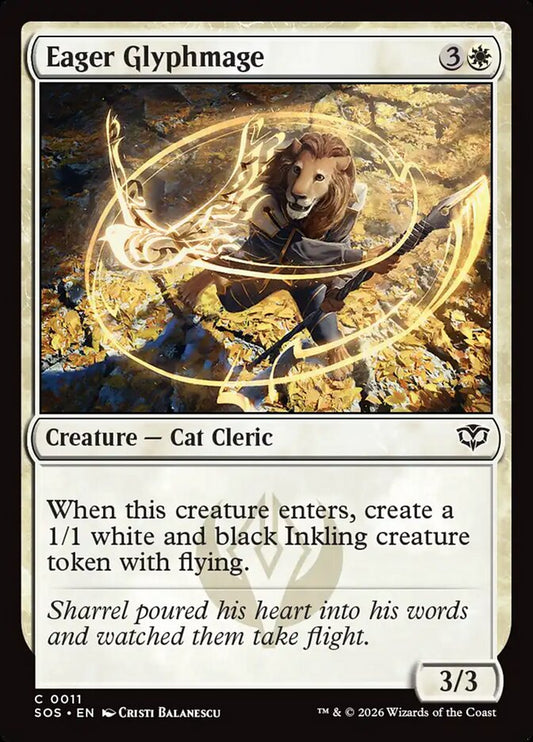 MTG Card Title: Eager Glyphmage SOS/11