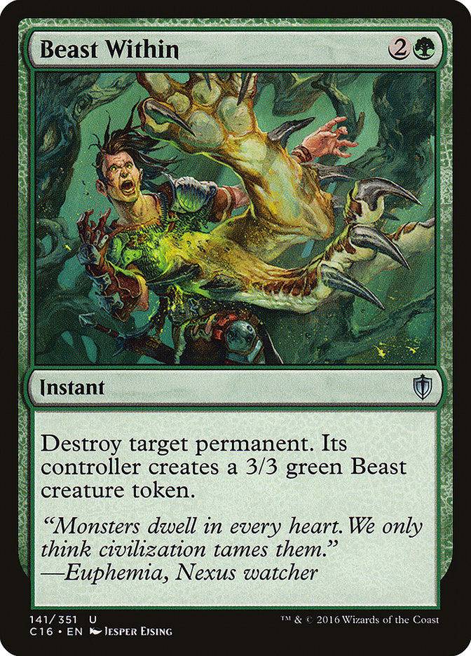 MTG Card Title: Beast Within C16/141